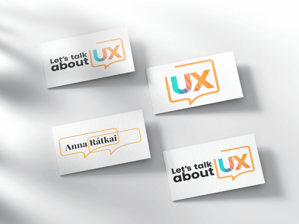an image with four business card from Let's talk about UX